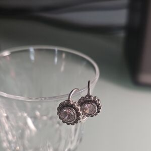 Elegant Silver Crystal Earrings